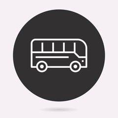 Wall Mural - Bus - vector icon. Illustration isolated. Simple pictogram.