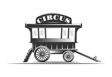 Circus Wagon Isolated On White Background