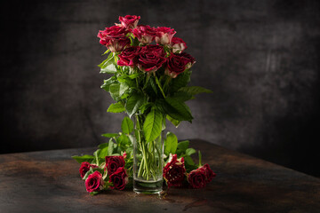 Fotomurales - Red wild roses