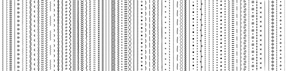 Wall Mural - set of hand drawn design elements. vintage line elements. decorative drawing badges. decoration, ban