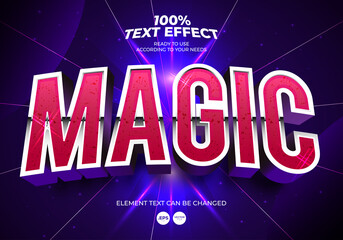 Wall Mural - Magic Editable Text Effect