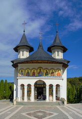 Sticker - VANATORI, ROMANIA - Sep 08, 2020: Sihastria monastery Neamt county