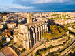 Aerial view of Manresa town with Basilica de Santa Maria, Catalonia, Spain