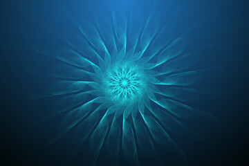 Wall Mural - quantum computer technology concept. deep learning artificial intelligence. big data algorithms visu