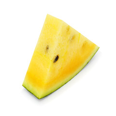 Wall Mural - Close up of fresh yellow watermelon with isolated on the white background