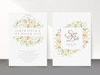 © lukasdedi - floral wedding card with lily flowers