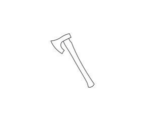 Wall Mural - Axe, equipment, tool icon. Vector illustration, flat design.