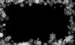 © Thomas - Snowflakes and snow borders on a black background, easy to use material