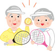 シニア夫婦テニス