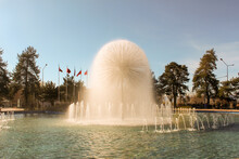 A Wonderful Fountain Made In The Shape Of A Dandelion Flower In Erzurum