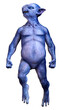 © photosvac - 3D Rendering Blue Alien on White