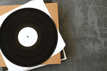 White Label Vinyl Records Music Background