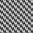 © BAYRAMDEMİRART - Tessellation art big collection. Black and white icon pattern set.