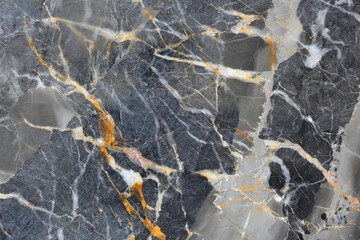 Wall Mural - Gold and white patterned natural of Dark gray marble (Russia Gold) texture for interior or other design. Abstract background.