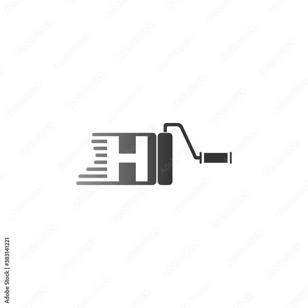 Paint logo letter H design Stock Vector | Adobe Stock