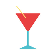 Wall Mural - cocktail flat style icon vector design