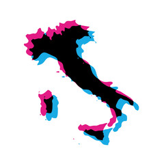 Wall Mural - Italy country silhouette