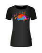© Мария Неноглядова - A multicolored abstract hedgehog. T-shirt print. Mixed media. Vector illustration