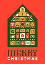 Merry Christmas Vintage Folk Advent Calendar