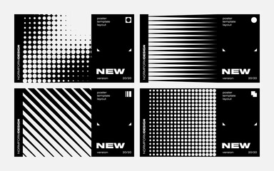 Wall Mural - brutalism design vector cover mockup