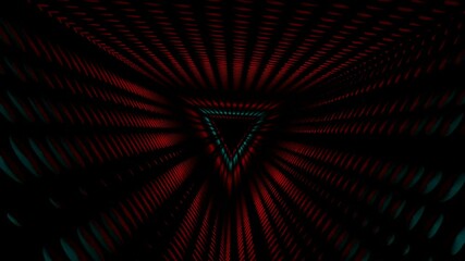 Wall Mural - 4k video of the abstract dark colorful tunnel in space with rotating effect. energy force fields tun