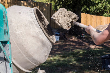 construction worker prepare concrete close-up