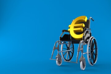 Sticker - Euro currency with wheelchair