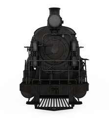 Wall Mural - Old Steam Locomotive Isolated