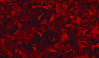 Wall Mural - Red polygonal background. Red triangle background. Vector illustration.