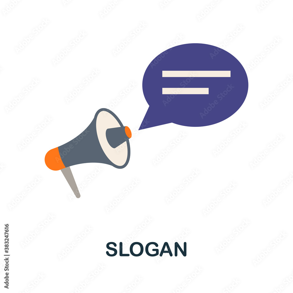 Slogan Basic Slogan icon. Simple element from branding collection. Creative Slogan ...