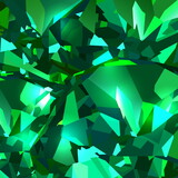 Fototapeta Sypialnia - Bright green abstract background made of emerald crystals. Vector design.