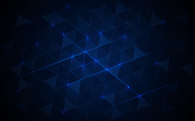 Wall Mural - Abstract blue triangle shapes background