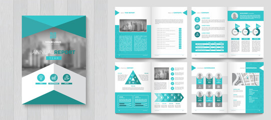 Wall Mural - corporate annual report with a cover. brochure, folder, presentation, leaflet. a4 format.