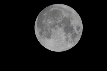 full moon over black