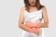 intestine and internal organs in the women's body