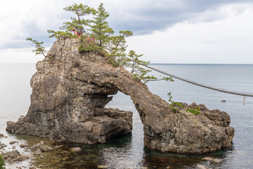 Hatagoiwa rocks Noto peninsula in Japan