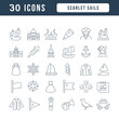 © M.Style - Vector Line Icons of Scarlet Sails