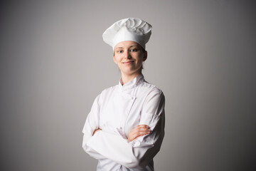 Canvas Print - Chef, cook or baker woman