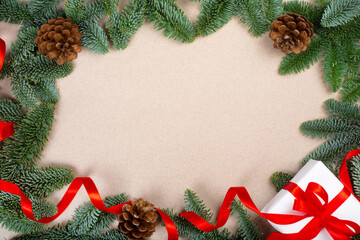 Wall Mural - Christmas frame background