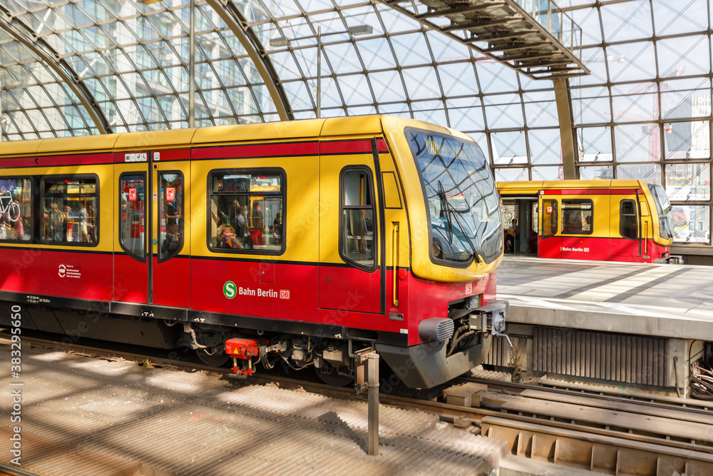 S-Bahn Berlin suburban train S Bahn at main railway station ...