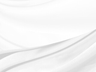 White cloth background abstract with soft waves.