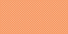 Seamless Pattern With Dots On Melon Background Color. White Small Polka Dot On Orange Melon Background Color