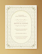 © Zein Republic Studio - Retro wedding invitation on white background