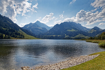 Sticker - lac noir en Suisse