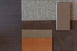 canvas print picture - Mood board textile fabric leather composition 
