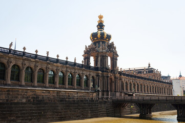 Wall Mural - Moat and crown gate in Zwinger, Dresden