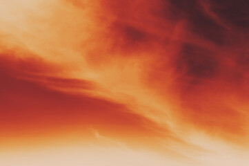 Wall Mural - the red sky background looked like smoke and fire. bomb violent.