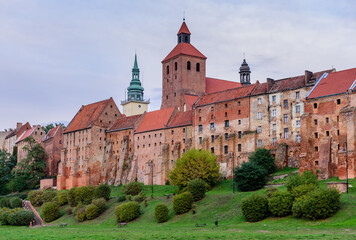 Wall Mural - Sightseeing of Poland. Cityscape of Grudziadz old town