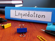 liquidation is shown on the conceptual business photo