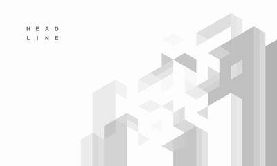 Abstract geometric technological architecture background. Vector creative design.